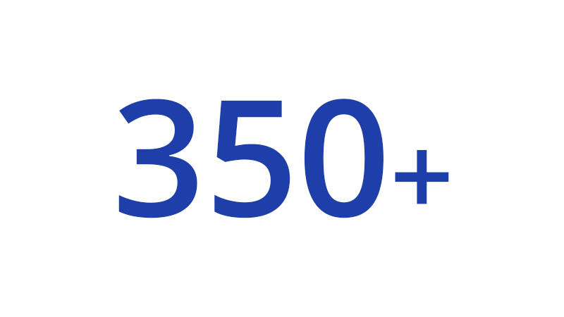 350 plus.